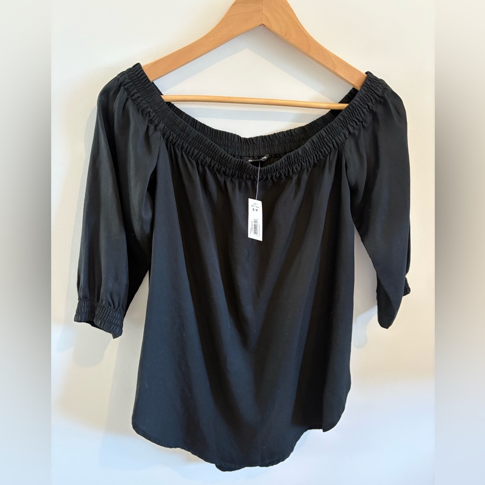 Joe Fresh Black Off-Shoulder Blouse